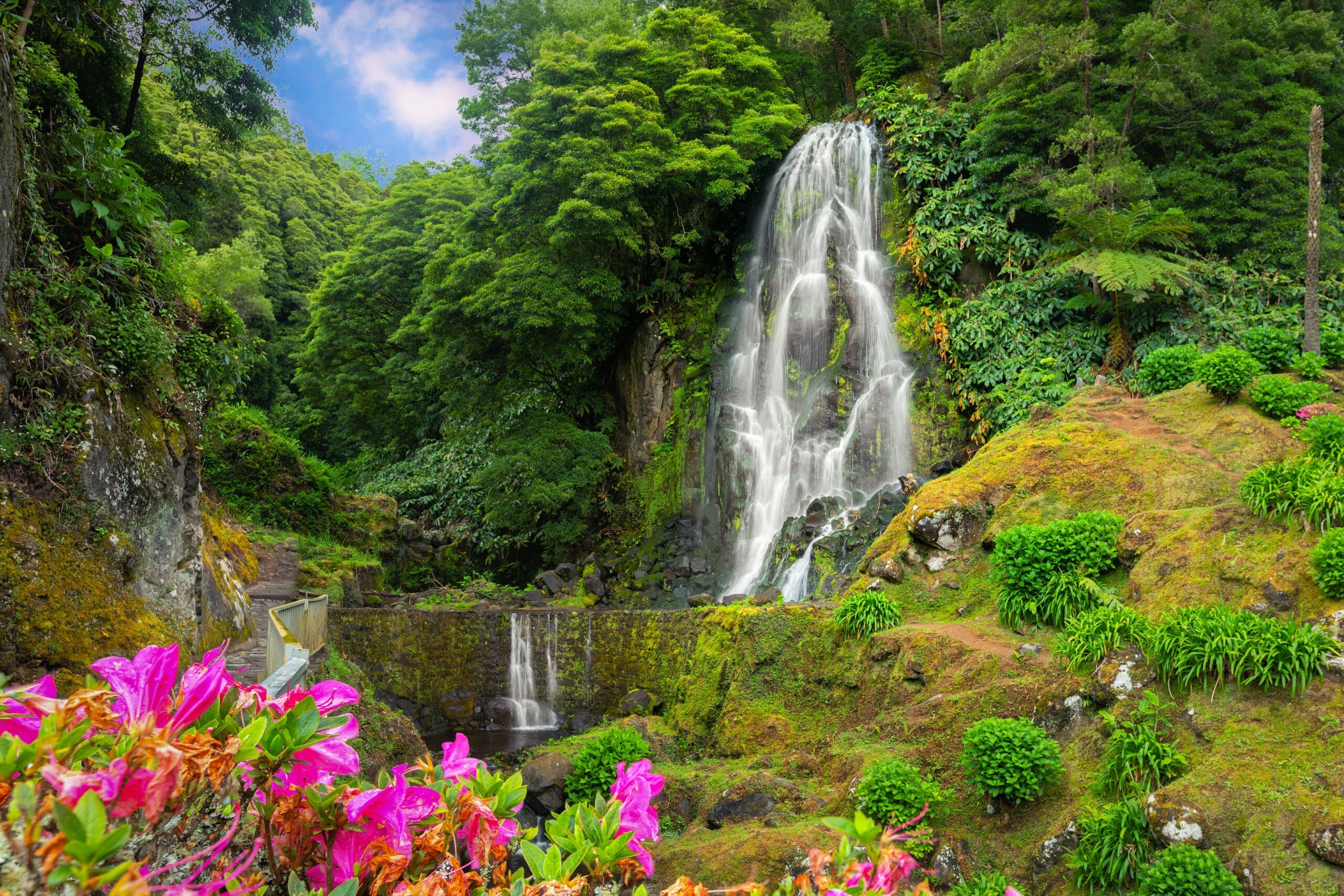 Veu da Noiva waterfall, Sao Miguel island, Azores