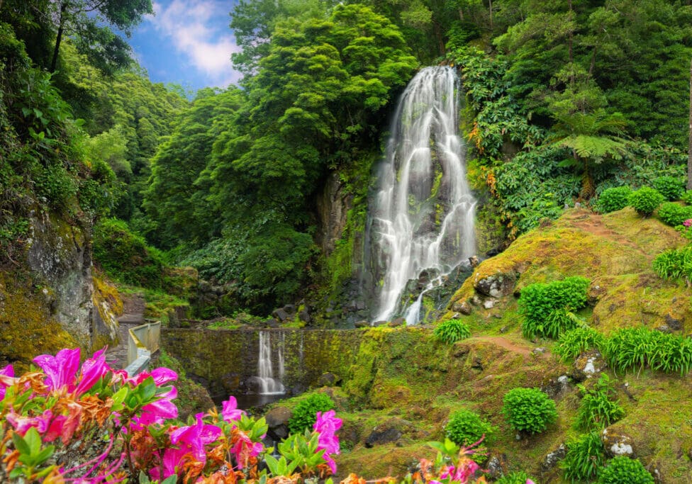 Veu da Noiva waterfall, Sao Miguel island, Azores